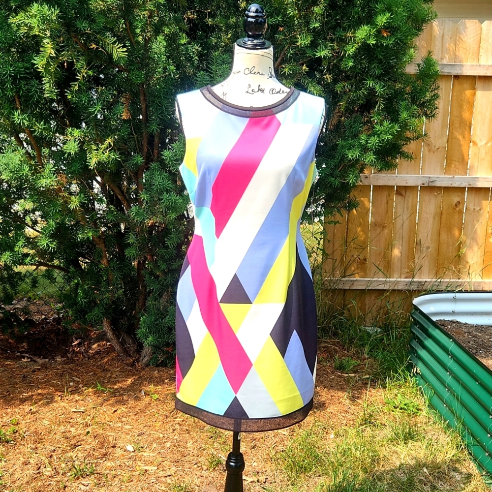 TAHARI ▪︎ Women's Color Block Sheath Dress, Size 2, NWT